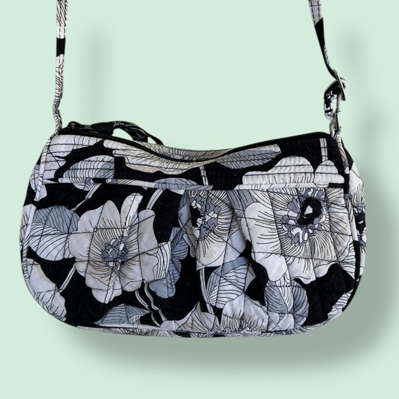 Vera Bradley Frannie Crossbody in Camellia | Quilted Floral Shoulder Bag - Picture 1 of 11
